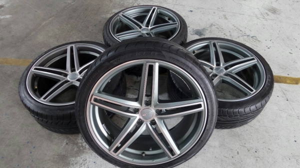 ล้อมือสอง CV5 ขอบ20 หน้า8.5 หลัง9.5 5รู114.3 พร้อมยาง