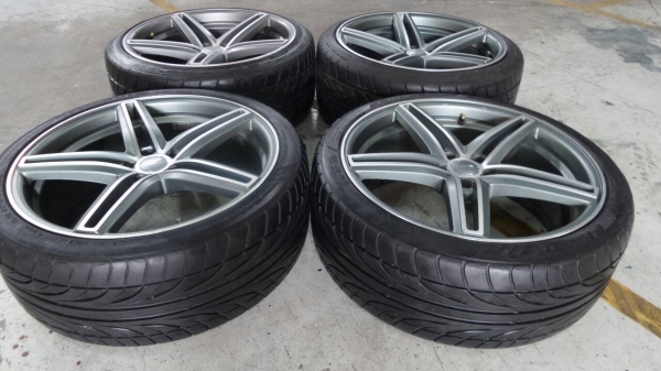 ล้อมือสอง CV5 ขอบ20 หน้า8.5 หลัง9.5 5รู114.3 พร้อมยาง