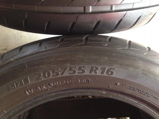 - ขายยาง BRIDGESTONE  205/55/16  ปี14