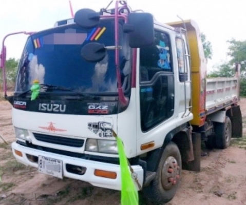 ISUZU DECA 195 HP 6HE1 หกล้อดั๊มพ์ กระบะดั๊มพ์เหล็ก 5 ตันความยาว 3.60 เมตรสวยสภาพดีพร้อมบรรทุกหนักได้เลยครับ เครื่องแรงดีไม่เยิ้ม ภายในเก๋งคอนโซลสวยครบ แอร์เย็น พวงมาลัยเพาเวอร์ ระบบเบรคทริ๊ปฟี้ครบครัน ช่วงล่างแน่นดีคัชซีสวย ยาง 8.25 ขอบ 16 สภาพดีประมาณ 6