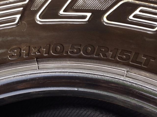 ยาง All Bridgestone 31 10.5 R15 สิ้นปี11 สภาพดี ดอกคมๆ