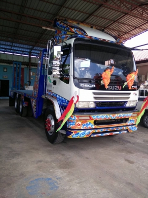 ISUZU DECA ยูโรทูปี48สวย2เพลา200แรงพร้อมกะบะลากรถเกี่ยวราคา1320000
