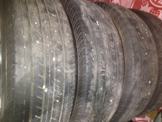ขายล้อแม็ก VIGO CHAMP 16 สีกัลเงา พร้อมยาง bridgestone 215/65/16 ปี 14