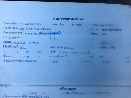 ขายรถ6ล้อ ISUZU NPR115แรง เครื่องดี แคชซีสวย สภาพพร้อมใช้งาน เอกสารพร้อมโอน สนใจโทร 090-8588220คุณนะ 093-3258446คุณบิว ID:narong498 หรือเข้าดูสินค้าอื่นๆได้ที่ www.truck.in.th/498 หรือเพจFacebook ณรงค์ ซื้อขายรถมือสอง (เว็บไซต์ส่วนตัว) หรือFacebook ตลาดรถ