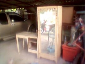 ชุดโต๊ะตู้เสื้อผ้าไม้สักงานเก่า ชุดโต๊ะตู้เสื้อผ้าไม้สักงานเก่า