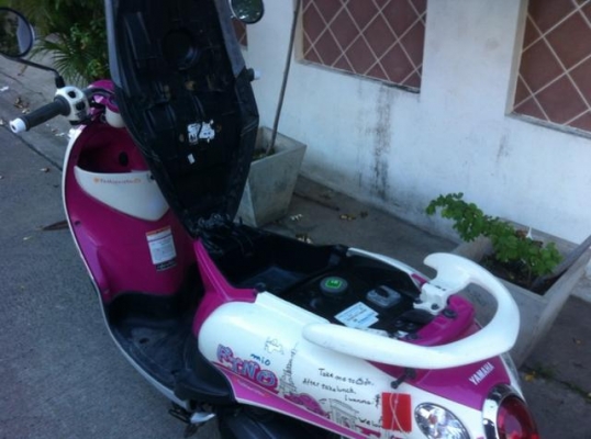 Yamaha Fino Fashion ชมพู ขาว สวย ใหม่ พร้อมใช้ทุกระบบ