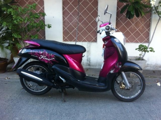 Yamaha Fino ชมพู ดำ เครื่อง สวย เดิม พร้อมใช้