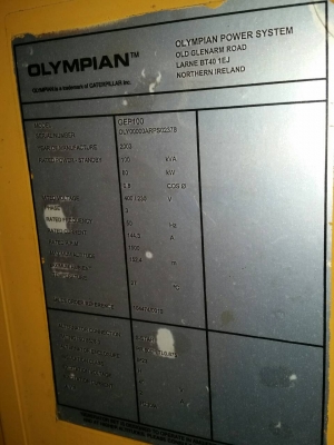 เครื่องปั่นไฟ 100  KVA  USA