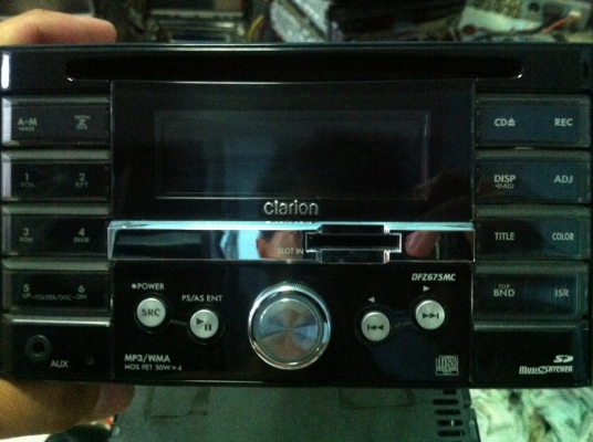 Clarion DFZ675MC 24Bit SD CARD MP3 CD AUX 1ปรีเอ้า ระบบREC อัดลงเครื่อง ไฟเปลี่ยนได้12สี สภาพสวย มือ2 ญี่ปุ่น