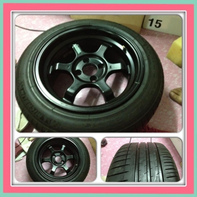 ขายแม็กมือ2 TE37V(Kspeed) ขอบ15 กว้าง8 ออฟ 25 +ยางปี10-11ดอกเยอะ 12900 B