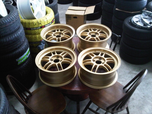 ขายล้อRPF1 ขอบ15 สีทอง กว้าง7-8 สภาพมือ1 ราคาถูกๆ รุปเพียบ