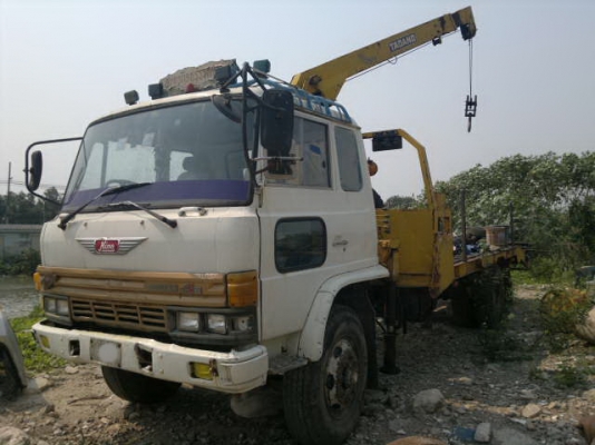 ขายรถเทเลอร์ 6 ล้อ HINO KR320 ติดตั้งเครน 3 พร้อมรถแทรกเตอรื D2-5