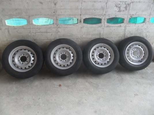 ล้อกะทะ15นิ้ว 6รู + ยาง 205/65R15