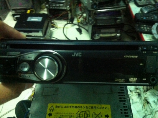 JVC KD-DV5606 เครื่องศูนย์ DVD USB VCD MP3 CD FMไทย AUX ปรีเอ้า มือ2 ยางปิดUSBยังอยู่ครบ