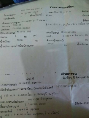 ขายรถเทนเลอร์สิบล้อMITSUBISHIเพลาเดียวพร้อมใช้ราคาถูก440,000