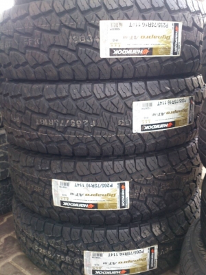 ขายยาง hankook ใหม่ปี14  265/75R16 ดอกAT จำนวน 1 ชุด 13900
