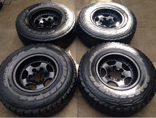 ล้อแท้ Interspeed ขอบ15 พร้อมยาง Bridstone 31 10.5 R15 สิ้นปี11 ดอกเต็ม