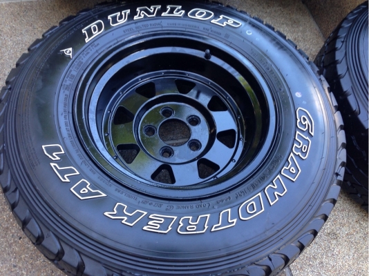 ล้อแนว off road ขอบ15 5รู114 พร้อมยาง All Dunlop 30 9.5 R15 กลางปี11 เหมาะกับรถกระบะเตี้ยอยากสูง