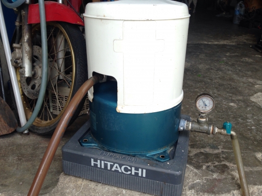 ขายปั้มน้ำอัตโนมัติ Hitachi 150W สภาพสวยเดิมๆ วิ่งนิ่ม ตรวจเช็คแรงดันเรียบร้อย ไม่มีรั่วซึม พร้อมใช้งาน