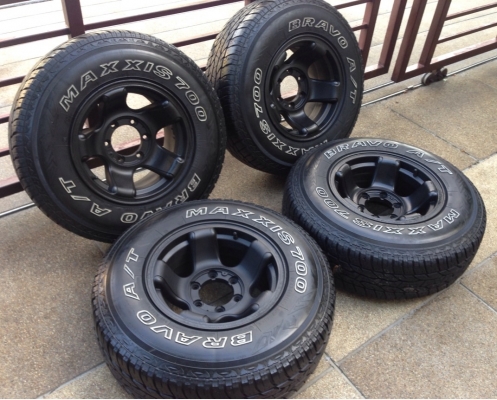 ล้อแท้ JRD Germany ขอบ15 6รู139 กว้าง 8.5นิ้ว off -5 พร้อมยาง All Maxxis 30 9.5 R15 ปี12 สภาพสวย
