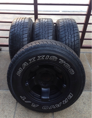 ล้อแท้ JRD Germany ขอบ15 6รู139 กว้าง 8.5นิ้ว off -5 พร้อมยาง All Maxxis 30 9.5 R15 ปี12 สภาพสวย