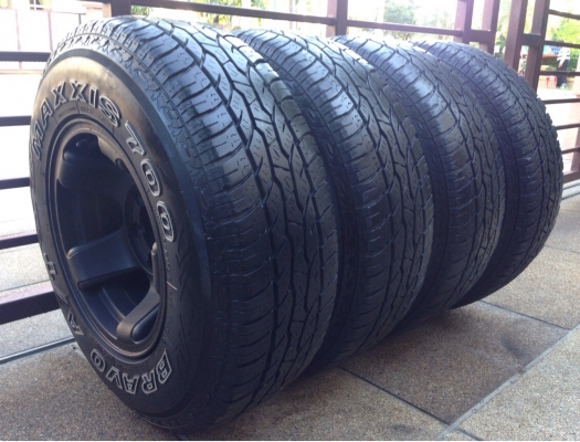ล้อแท้ JRD Germany ขอบ15 6รู139 กว้าง 8.5นิ้ว off -5 พร้อมยาง All Maxxis 30 9.5 R15 ปี12 สภาพสวย