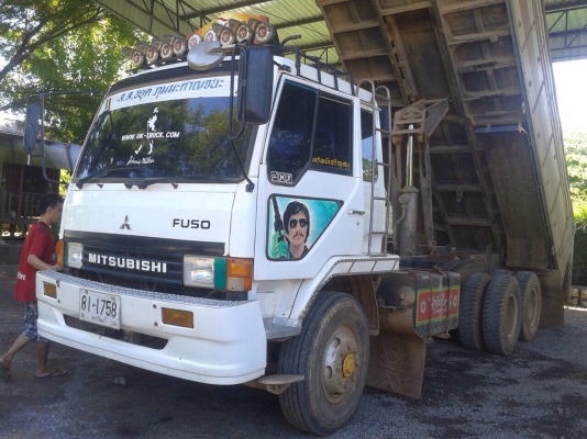 ขายรถบรรทุกสิบล้อดัมพ์ Mitsubishi euro 1 เครื่อง 6D16 turbo inter 225 แรง MMTFN527ETCxxxx กระบะดัมพ์มิเนียม