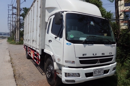 ขายรถบรรทุก 6 ล้อตู้แห้ง MITSUBISHI FUSO FM65 6M60 260แรง ยาว7.60เมตร ปี2555 วิ่ง 120,000km และติด CNG
