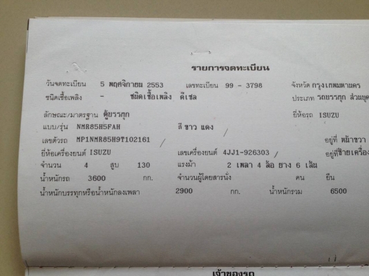 หกลอ อีซูซุ NMR130 ปี53 ช่วงยาว 4.30ม สภาพสวยบางสีเดิมไม่มีชน ทะเบียนพร้อมโอน ราคา 625,000บ พร้อมรับรถได้เลย