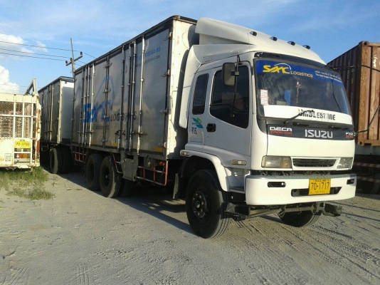 ขายรถบรรทุก 18 ล้อพ่วงแม่ลูกตู้แห้ง ISUZU DECA 270 แรงม้าปี 2545-48 ประตู 10 บานลูกยาว 7.20 เมตร ราคา 1450000