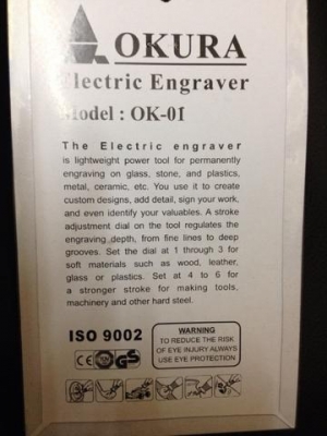 ปากกาเขียนเหล็กไฟฟ้า OKURA Electric Engraver ปากกาเขียนเหล็กไฟฟ้า OKURA Electric Engraver