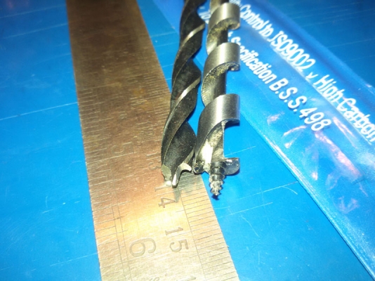 ดอกสว่านเจาะไม้ ยาว 8 นิ้ว  ขนาด 3/8 แกนหกเหลี่ยมสวมเร็ว ยี่ห้อ Allways  British England