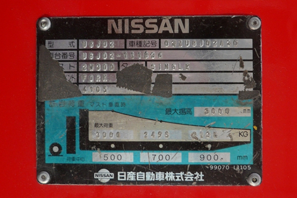 ขายรถโฟล์คลิฟท์มือสอง NISSAN รุ่น PJ02 ราคา 175,000 บาทนำเข้าจากประเทศญี่ปุ่น 100\% ไม่เคยใช้งานในประเทศไทย
