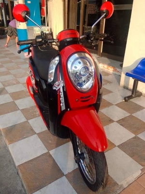 Honda Scoopy i โฉมใหม่ล่าสุด สีดำ แดง ลาย ACTIVE BOY รถสวยมาก เล่มทะเบียนพร้อม