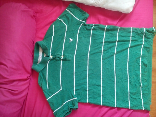 เสื้อโปโล ยี่ห้อ American Eagle สีเขียว ไซส์ L