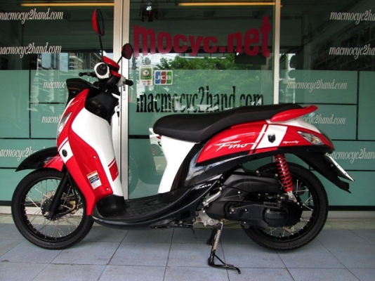 Fino i สีแดงขาวดำ ลายสปอร์ต รุ่นใหม่หัวฉีด ประหยัดน้ำมัน รถเดือน สิงหาคม ปี 56 ไมล์ 5 พันโล แถม 3 รายการ 27900