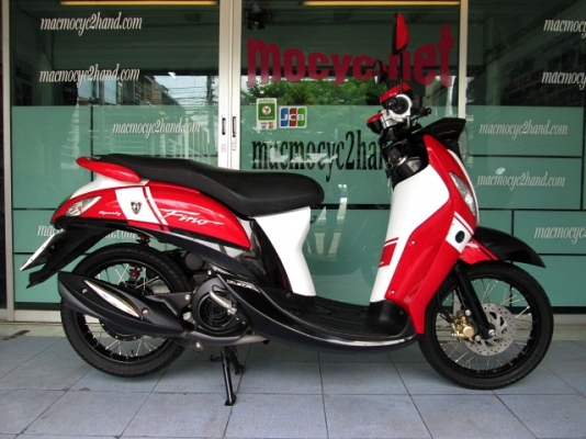 Fino i สีแดงขาวดำ ลายสปอร์ต รุ่นใหม่หัวฉีด ประหยัดน้ำมัน รถเดือน สิงหาคม ปี 56 ไมล์ 5 พันโล แถม 3 รายการ 27900