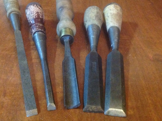 ขายสิ่วเก่าโบราณหลายแบนด์ ชุด 5 ตัว