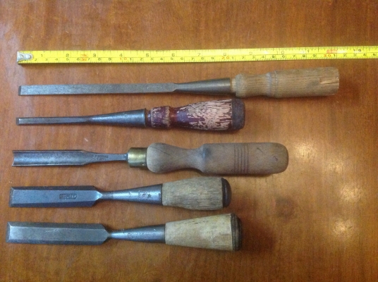 ขายสิ่วเก่าโบราณหลายแบนด์ ชุด 5 ตัว