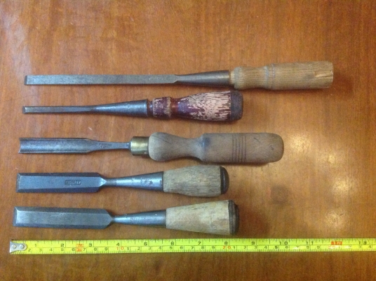 ขายสิ่วเก่าโบราณหลายแบนด์ ชุด 5 ตัว