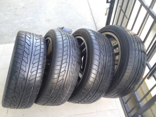 ขายแม็กสวย ซามูไร Lenso พร้อมยาง 215-45-R17 สภาพสวย ไม่คด ไม่ดุ้ง ทั้งชุดราคา7900บาท