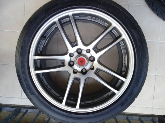 ขายแม็กสวย ซามูไร Lenso พร้อมยาง 215-45-R17 สภาพสวย ไม่คด ไม่ดุ้ง ทั้งชุดราคา7900บาท