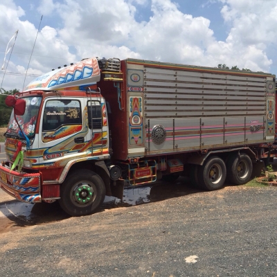 ขายรถพ่วงดัมพ์ Isuzu เครื่อง 320 แรง ปี 50 กระบะดัมพ์สหกิจแม่ลูก ลูก 3 เพลา ยาว 6.80 เมตร