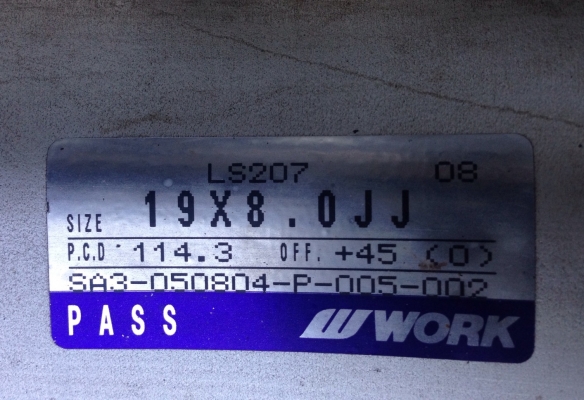 ล้อแท้ W-work Ls207 ขอบ19 5รู114 หน้า 8นิ้ว +45 หลัง 8.5 นิ้ว +39 สภาพสวย พร้อมยาง 235/35/19 ปี12 ล้อแท้ W-work Ls207 ขอบ19 5รู114 หน้า 8นิ้ว +45 หลัง 8.5 นิ้ว +39 สภาพสวย พร้อมยาง 235/35/19 ปี12