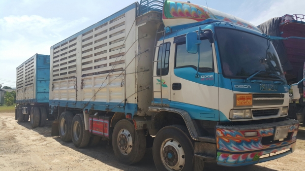 ขายรถพ่วง 20 ล้อ แม่-ลูก กระบะเหล็กคอกเกษตรไม่ดั้ม อู่.ซีทีทรัค ISUZU  270 ปี.25.ส.ค.46 รถสวย ราคา.1650000 ต่อรอง