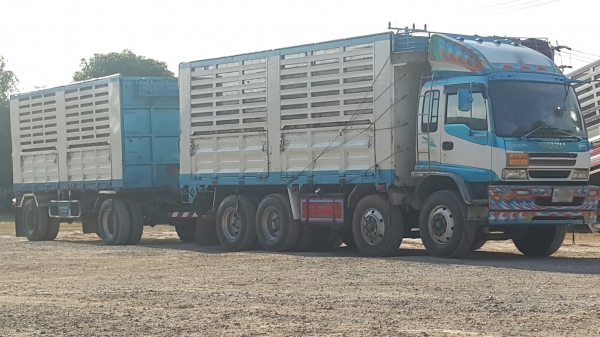 ขายรถพ่วง 20 ล้อ แม่-ลูก กระบะเหล็กคอกเกษตรไม่ดั้ม อู่.ซีทีทรัค ISUZU  270 ปี.25.ส.ค.46 รถสวย ราคา.1650000 ต่อรอง