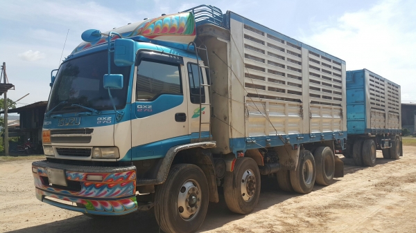 ขายรถพ่วง 20 ล้อ แม่-ลูก กระบะเหล็กคอกเกษตรไม่ดั้ม อู่.ซีทีทรัค ISUZU  270 ปี.25.ส.ค.46 รถสวย ราคา.1650000 ต่อรอง