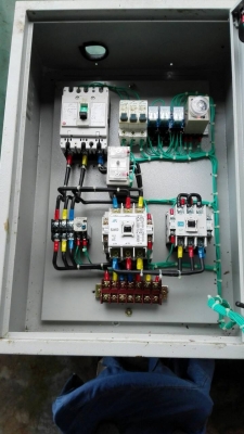 Sale>>ตู้คอนโทรลประกอบใหม่ มีเบรคเกอร์ 100 Amp.และ แมกเนติก เรียบร้อย ไฟเข้าใช้งานได้เลยครับ!!