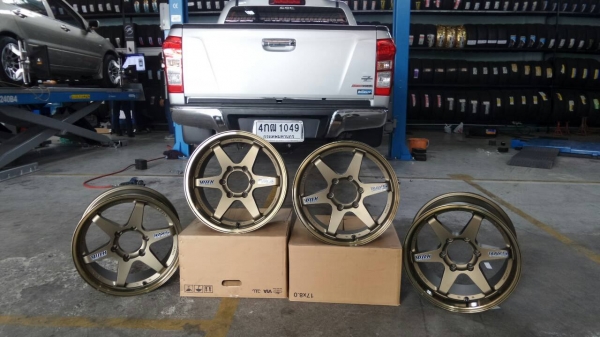 ขายล้อใหม่ TE37 ก้านตรงขอบ17 หน้า8 หลัง9 6รู วงละ 4500