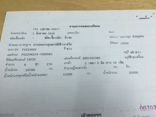 ขายรถ10ล้อดั้มพ์ ISUZU DECA FXZ23NZ24 เครื่อง 270แรงม้า ปี49 สนใจโทร 081-970-1072